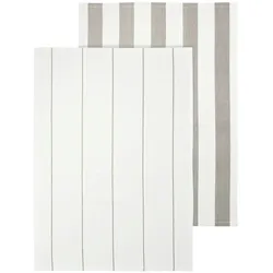 Taulo 2er-Set 50x70 Geschirrtücher Streifen – Langlebige & saugfähige Baumwolltü...