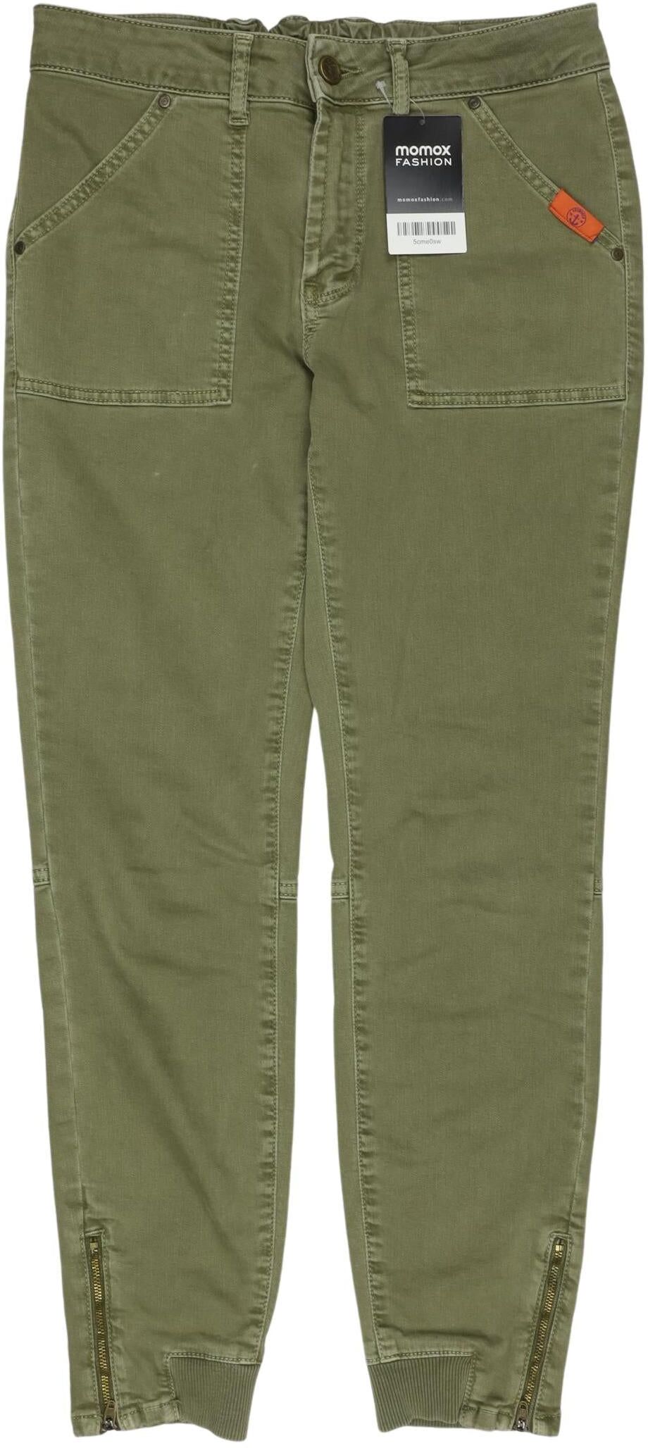 Adenauer & Co Damen Stoffhose, Grün, Gr. W26, Baumwolle / Elasthan - Second Hand