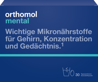 Orthomol pharmazeutische ORTHOMOL mental Granulat/Kapseln 30 Tage Kombip. 486 g 05382070