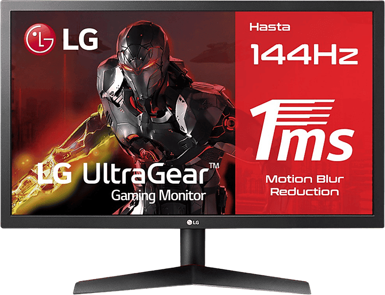 Monitor gaming - LG UltraGear 24GL600F-B, 23.6" Full HD, 16:9, 1 ms, 144 Hz, FreeSync, Negro