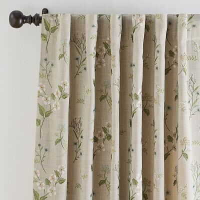 "Aveline Embroidered Drapery Panel - 50""W x 96""L - Ballard Designs"