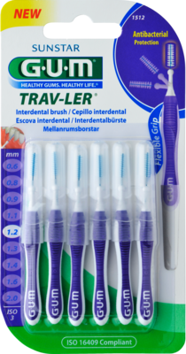 Sunstar Deutschland GmbH GUM TRAV-LER 1,2mm Kerze lila Interdental+6Kappen 6 St 09714416
