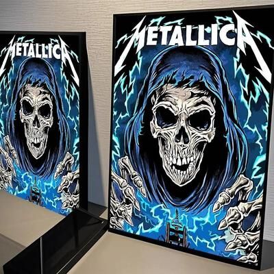 Uplifted Finds Metallica Classics Band Poster   Heavy Metal Music Icon Wall Sticker For Living Room & Bar 7 21 X 30 Cm No Frame