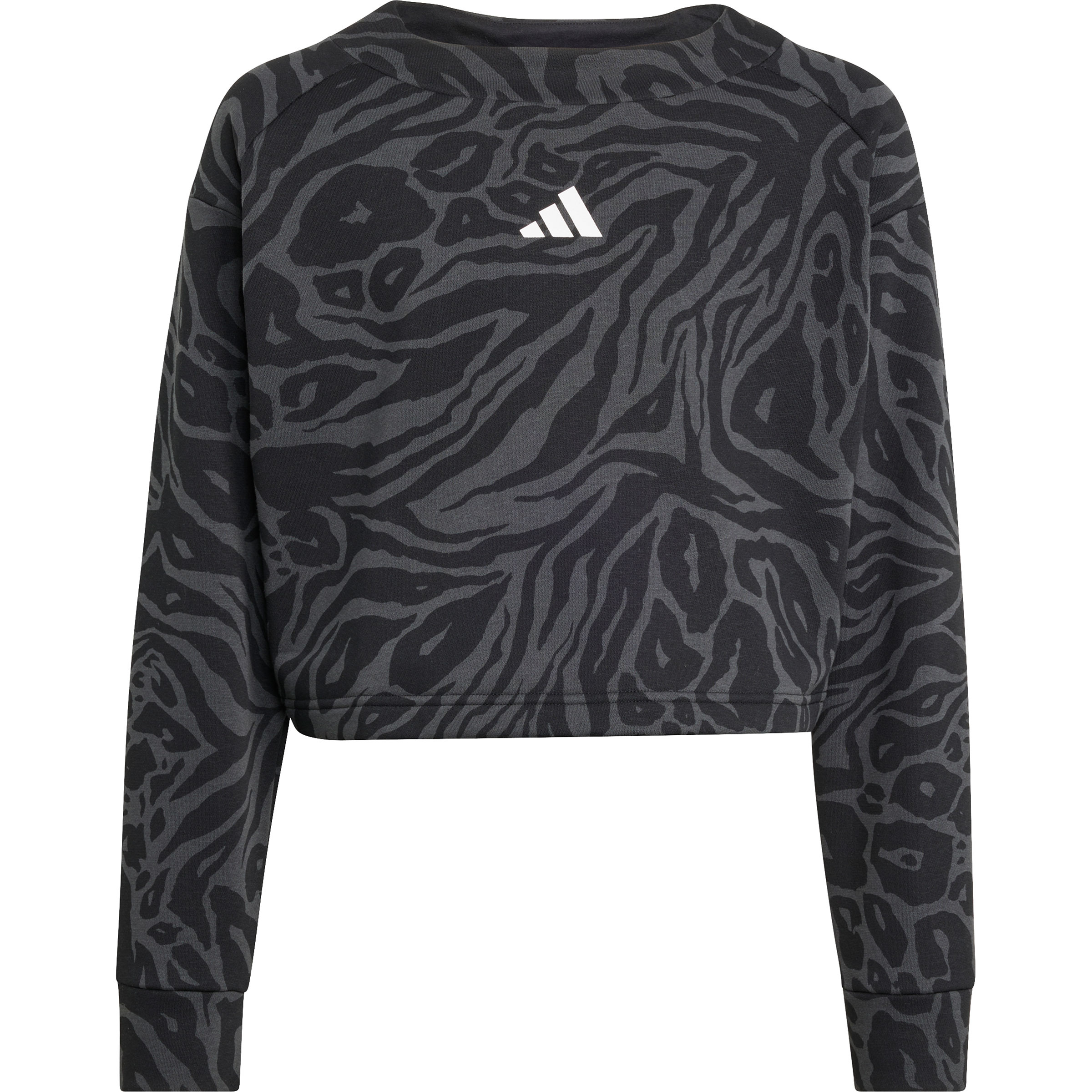 adidas Future Icons Cropped Kinder Pullover schwarz Größe 128 Lifestyle Hautfreundlich