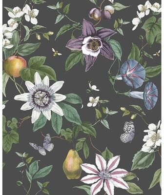 Fine Decor Sierra Black Floral Wallpaper