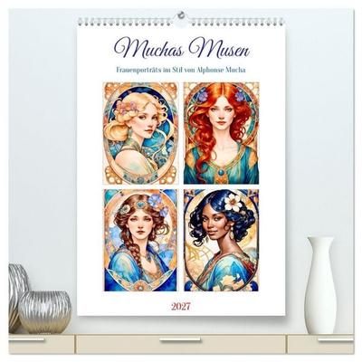 Muchas Musen (hochwertiger Premium Wandkalender 2027 DIN A2 hoch), Kunstdruck in Hochglanz