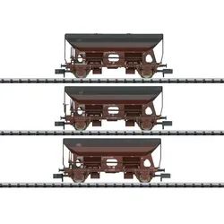 Trix 15466 N Güterwagen-Set "Seitenentladewagen" Bauart Fcs 090, DB, Ep. IV