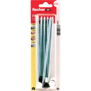Fischer Fensterrahmenschrauben 532748, FFS K, Senkkopf, TX-Antrieb, verzinkt, 7,5 x 182 mm, 18-teilig