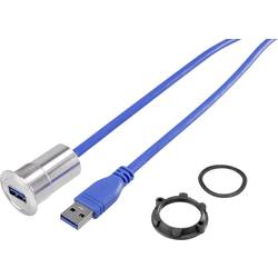 TRU COMPONENTS USB-21-BK USB A Einbaubuchse 3.0 Buchse, Einbau Inhalt: 1 St.