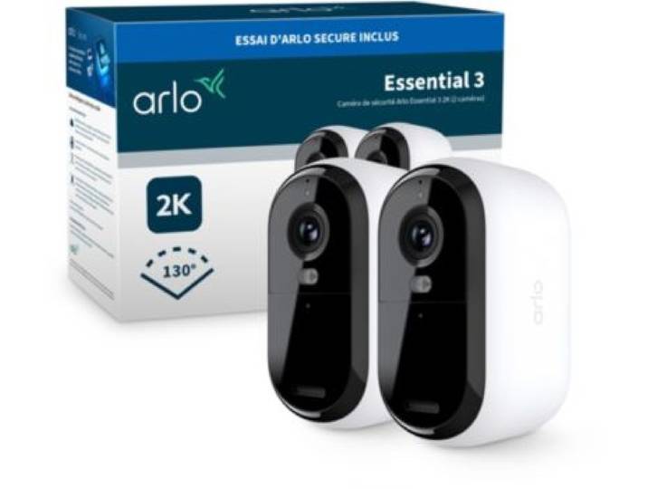 Arlo - Caméra De Surveillance 2 Caméras Ext Essential3 2k