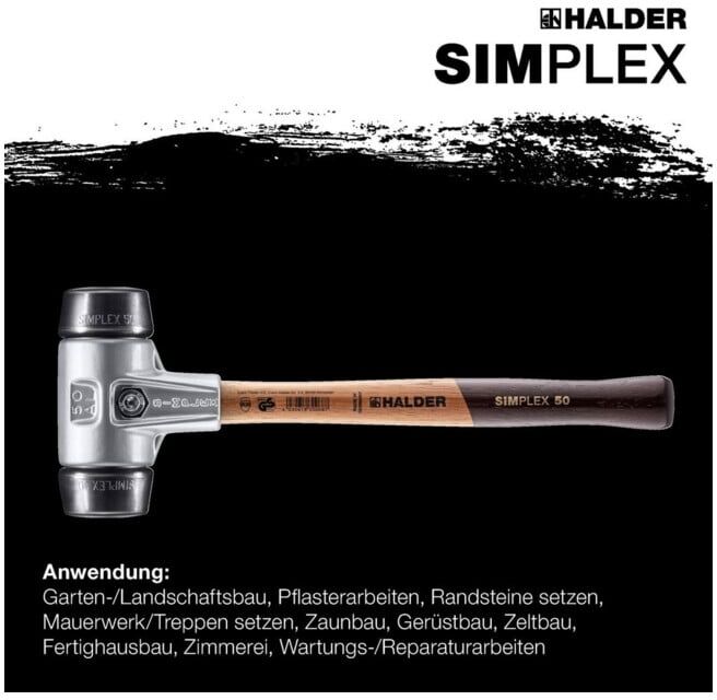 Halder Schonhammer SIMPLEX alu 30 mm caoutchouc (3102.030)