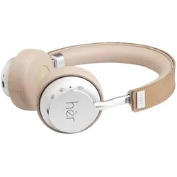 HER HF 8 (23 h, Kabellos), Kopfhörer, Silber, Beige