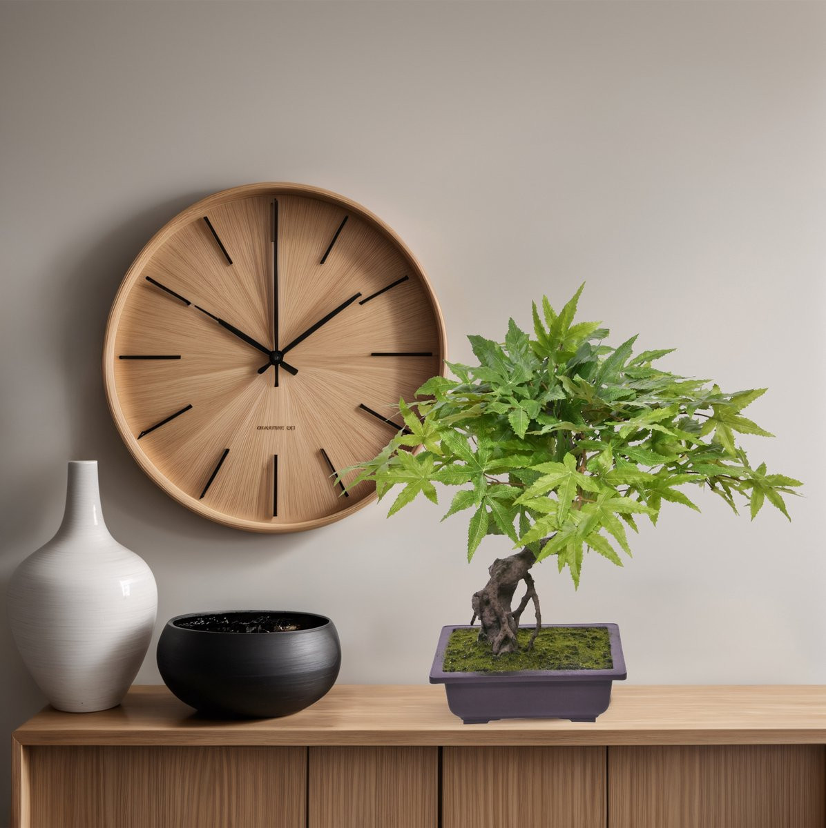 Acer Kunst Bonsai Boom in Pot, 50 cm, Groen