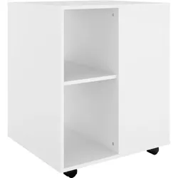 vidaXL Rollschrank Weiß 60x53x72 cm Holzwerkstoff