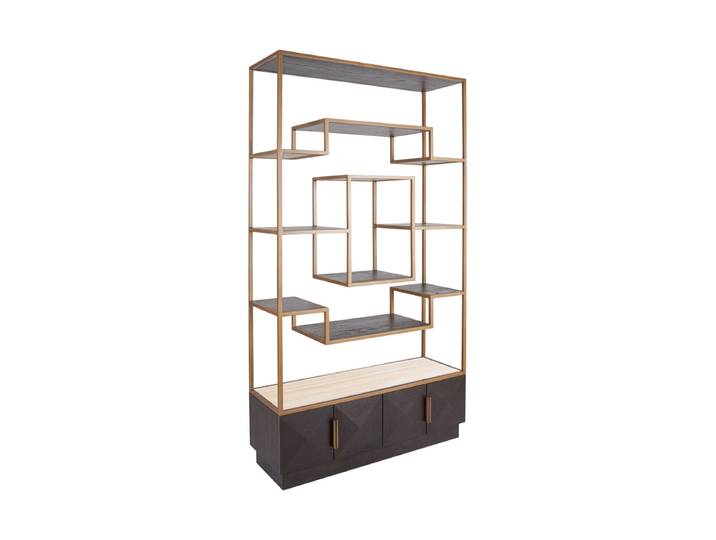 Grosses Design Regal „Claremont“ 220 x 120 cm Braun Richmond Interiors