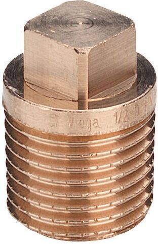 Viega Stopfen 268213 R 2, Rotguss, Vierkant