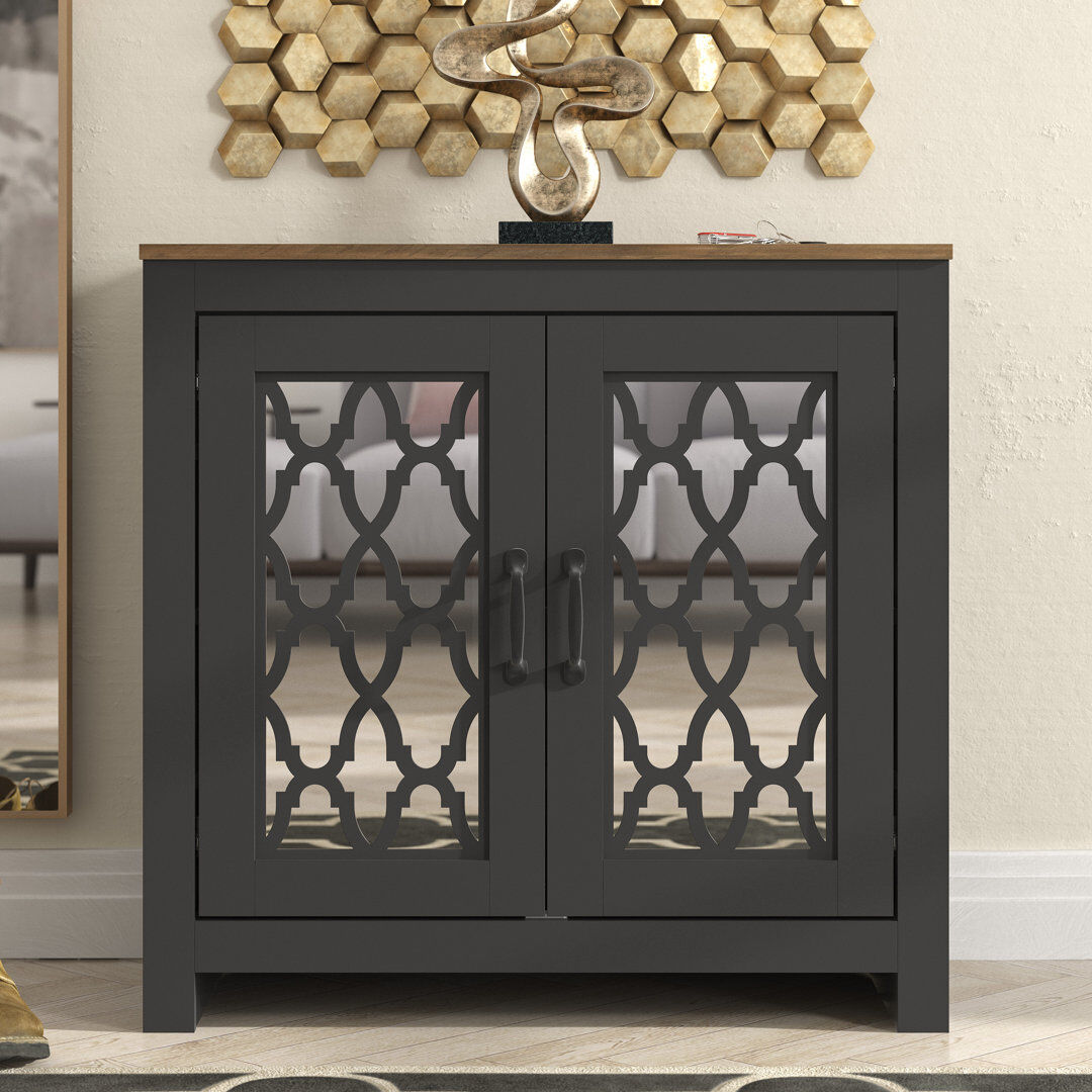 Blue Elephant Heron Chessani 12 Pair Shoe Storage Cabinet Black/Knotty Oak 12
