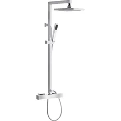 Brause-System Skyline Stabhandbrause, Kopfbrause 240x140 mm und Thermostat chrom Evenes