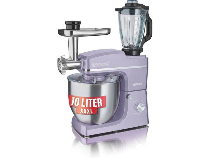 Heinrich´s Küchenmaschine, 1500 W, 10,00 l Schüssel, 6 Geschwindigkeiten, Multifunktional, XXXL