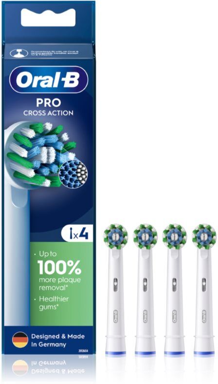 Oral-B PRO Cross Action têtes de remplacement pour brosse à dents 4 pcs