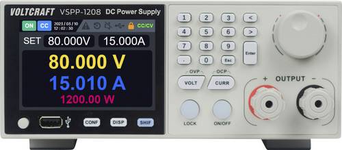 VOLTCRAFT VSPP-1208 Labornetzgerät für Rackeinbau, einstellbar 0 - 80 0 - 30A 1200W USB, RS-485, LAN programmierbar