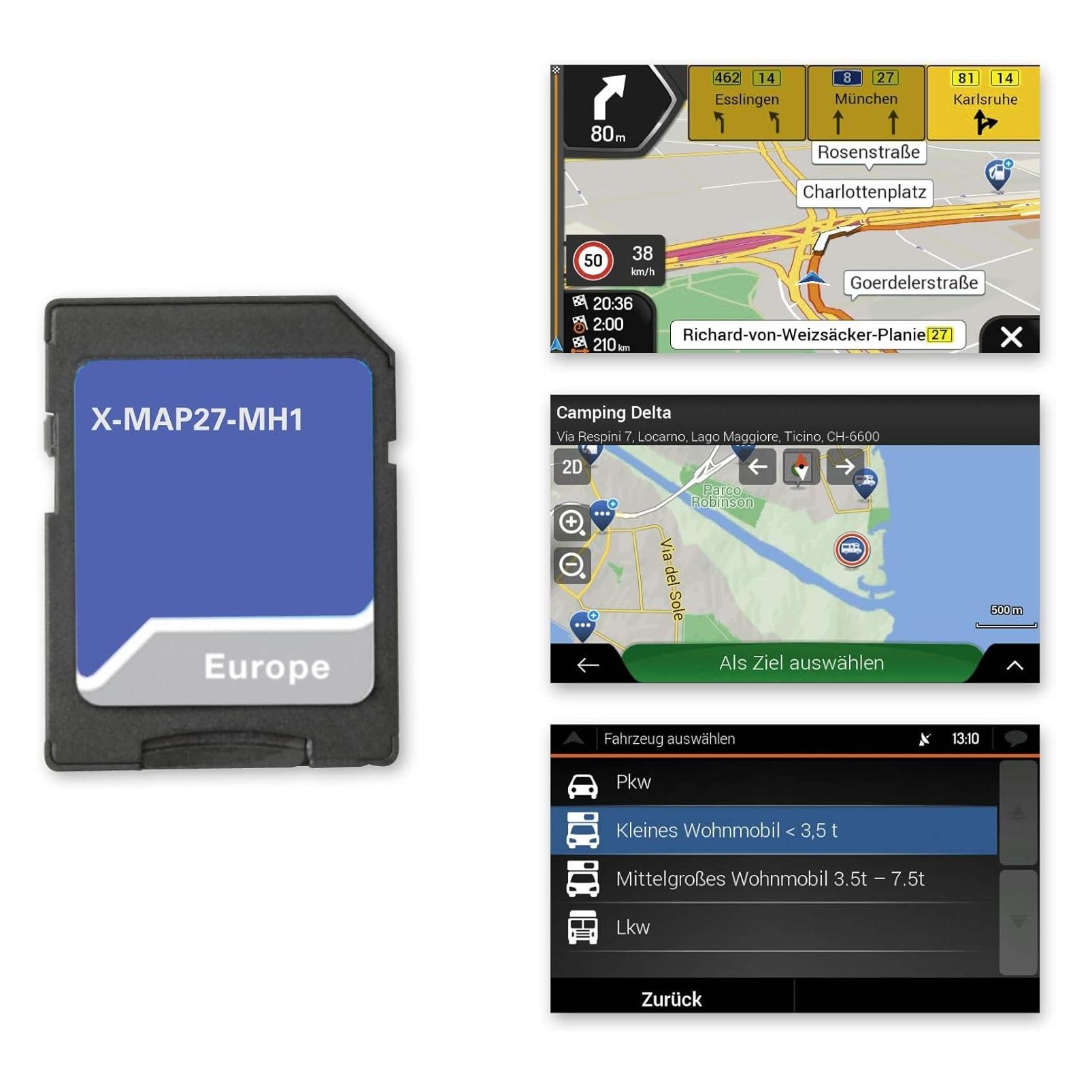 Xzent X-MAP27-MH1 | Navigatie SD-kaart - camper software voor X-F270 en X-427 (35527284)