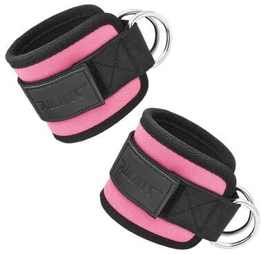 Inspire Essentials AOLIKES Double D Ring Ankle Straps For Cable Machine Glute And Leg Training 7