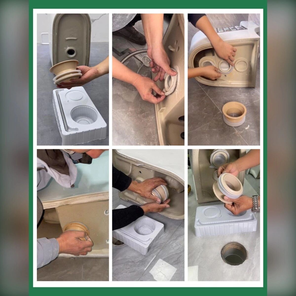 INF Einteilige Universal-Toilettendichtung – Auslaufsicher, geruchsabdichtende Silikondichtung mit langanhaltender Haftung und