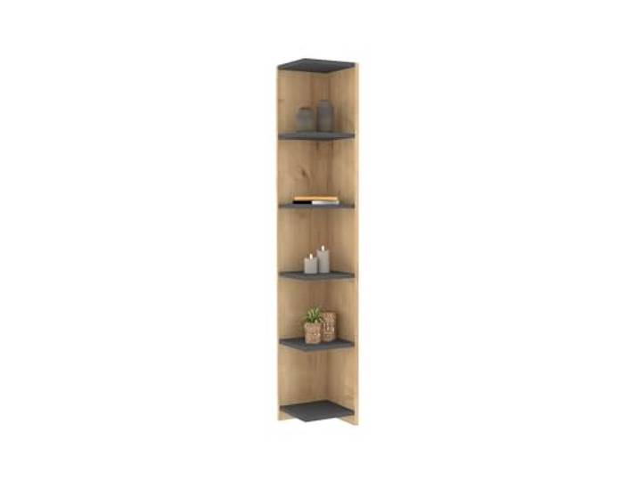 Hanah Home Modernes Bücherregal, Saphir & Anthrazit, 160 cm hoch 100% melaminbeschichtete Spanplatte, 18 mm stark Stilvolle Aufbewahrung mit zahlreichen Ablagen