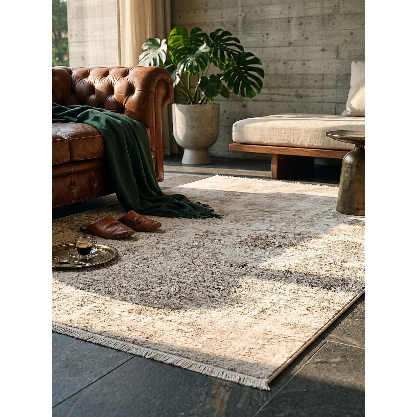 Teppich Pflegeleicht Beige 160x230 cm - SCRIVIA Kadima Design