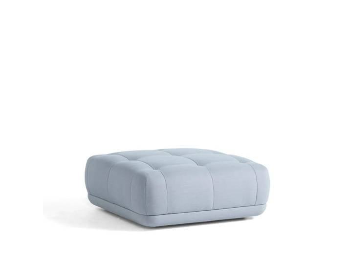 HAY Quilton Fußhocker Stoff Atlas 631 blaugrau
