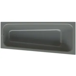 BetteSpace S Badewanne rechts 1700x750x420 mm, Smoke, glasierter Titan-Stahl, Einbau, Unterbau, 1-Sitzer, Raumspar-Badewanne