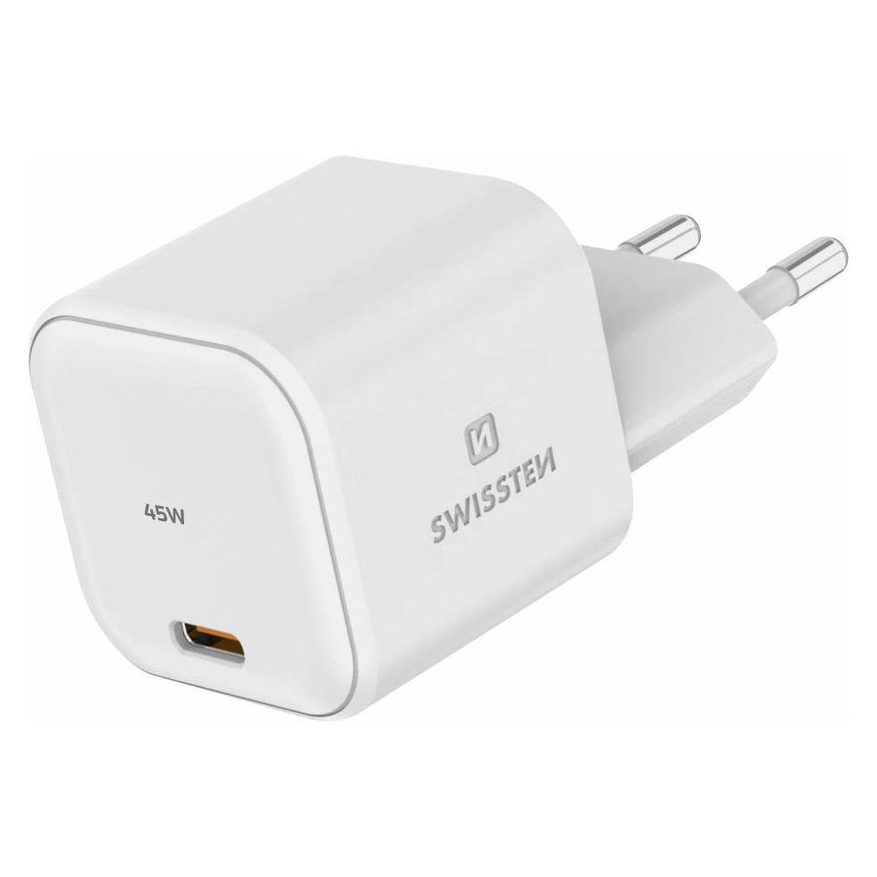Swissten GaN Travel Charger Tīkla Lādētājs USB-C (45 W, 1 Port) (8595217483798)