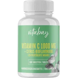 Vitamin C + Bioflavonoide 1000mg Vegan Hochdosiert 500 ST