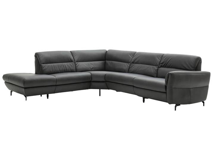 Schöner Wohnen Ecksofa SALERNO, anthrazit, Leder