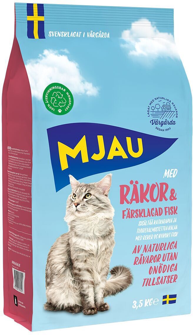 Mjau Räka Torrfoder Till Katt