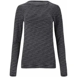 ENDURANCE Crina Seamless Melange Langarmshirt Damen 1001 - black S/M