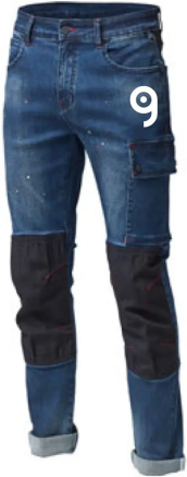 Speed Jeans Uomo Blu   Pantaloni Elasticizzati Comfort Fit Personalizzate o neutre Siggi Workwear