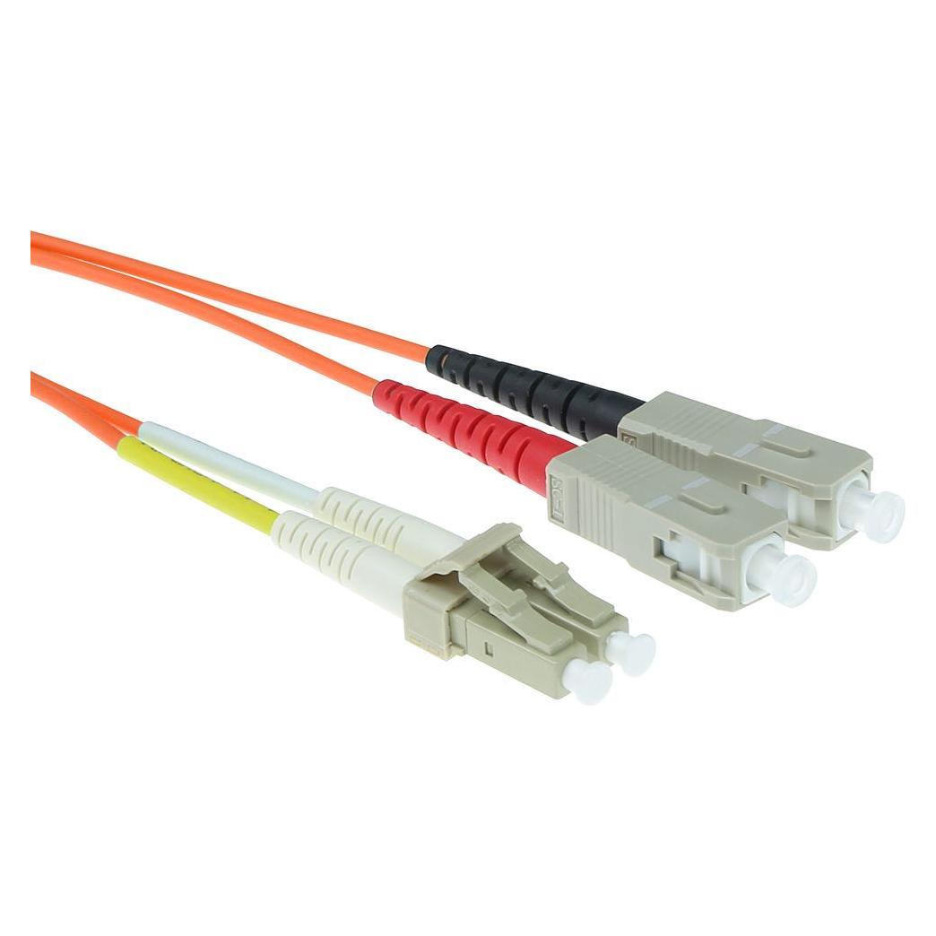 ACT 20 meter LSZH Multimode 50/125 OM2 fiber patch cable duplex with LC and SC connectors (20 m) (RL8520)