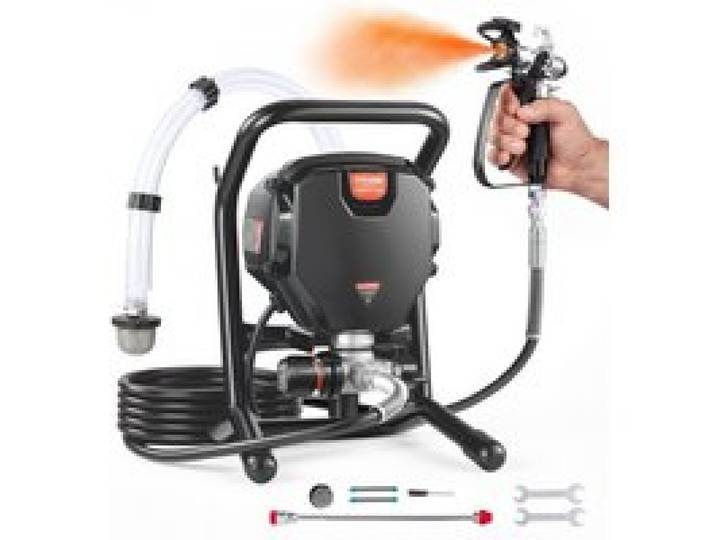 VEVOR Tragbares Airless-Farbspritzgerät, 750 W, 3000 psi, Hocheffizientes Elektrisches Spritzgerät, Farbspritzgeräte Spritzlackiermaschine Hochdruck-Airless-Farbsprühsystem mit 7.6 m Schlauchlänge