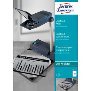 Zweckform 3555 A4 klar Kopierfolien Avery Folien