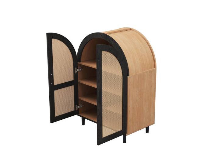 Modfu Kommode aus MDF & Spanplatte 70x40x100cm in Naturfarben, 70x100x40 cm, Kleinmöbel, Kommoden, Kommoden