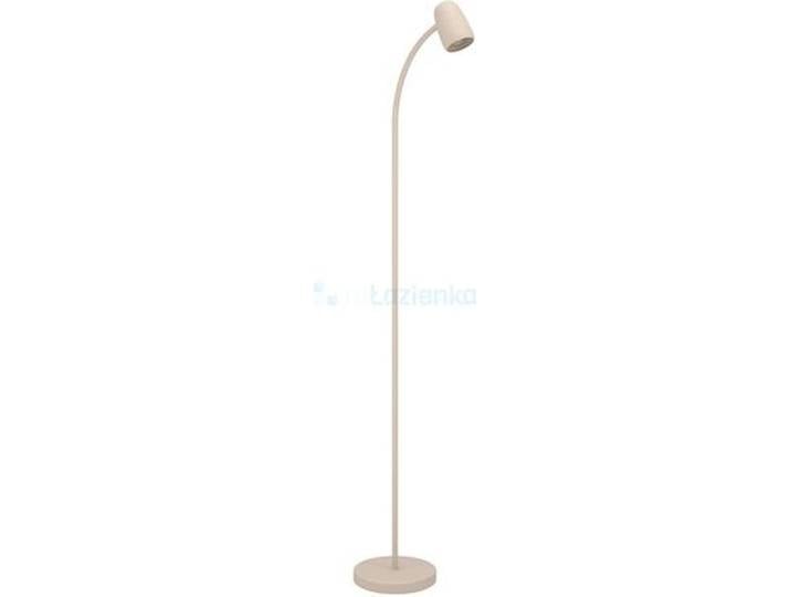 Lampadaire EGLO Carlo\, lampe de salon à bras flexible\, lampadaire orientable en métal couleur sable\, lampe de lecture avec douille E14\, H 170 cm