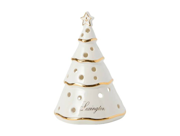 Lexington Photophore Christmas Tree White-gold, 16,5 cm