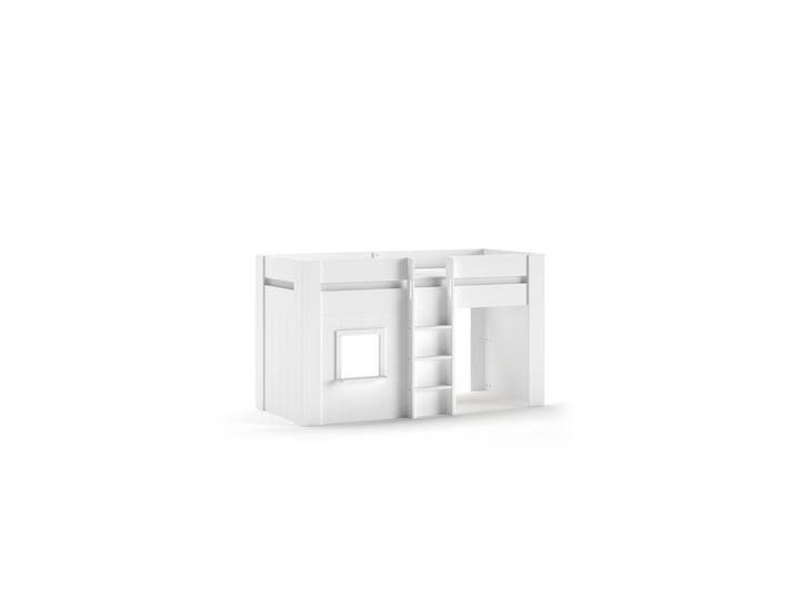 Furnlux Hochbett Reno Weiß 104x206x121 cm, Babymöbel & Kindermöbel, Kinderzimmer & Jugendzimmer, Kinderbetten, Hochbetten