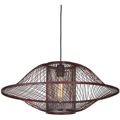 GOOD & MOJO Hängeleuchte "MAUI", rot (burgund), 1, Ø 70cm H: 30cm, Leuchten, Hängeleuchte