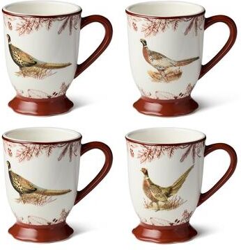 Certified International Pheasant Grove Set of 4 Mugs 16oz 4 asst