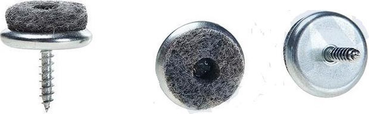 24 stuks Meubelviltglijders met schroef, 28 mm