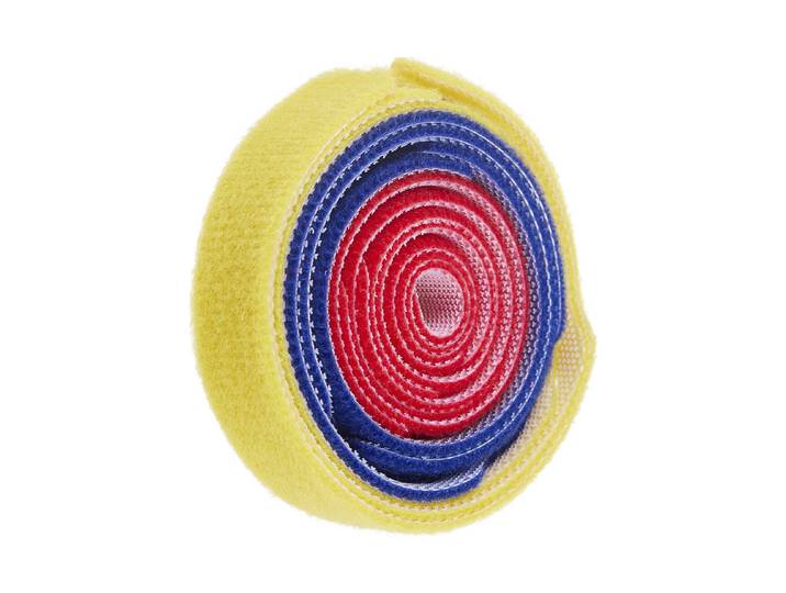 Label the cable Power Klettbinder Rot, Gelb, Blau 30 cm