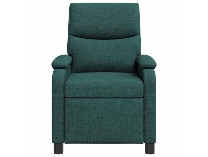 Sessel Recliner Dunkelgrün Stoff Verstellbar 115-160 Grad Metallrahmen, Ingenieurholz, Schaumstoff und Faser für Wohnzimmer und Büro